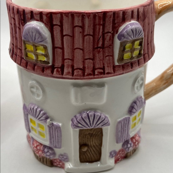 Vintage Country Cottage Ceramic Mugs Set Of 2 - Picture 7 of 8